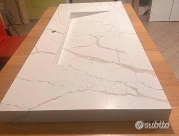 Lavandino Quarzo effetto marmo