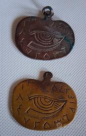 Rara coppia di antichi talismani sigillo M.D.