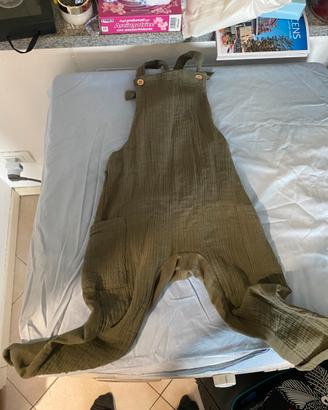 Salopette verde bambino