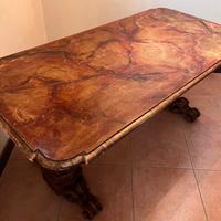 Tavolo frattino con piano marmorizzato
