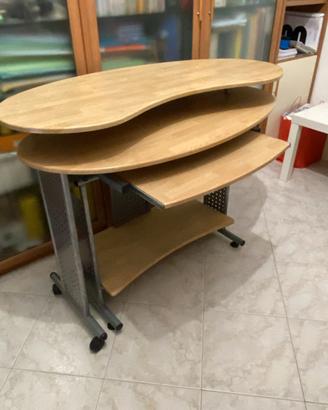 Scrivania Allungabile, colore Legno naturale.