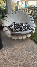 POLTRONA "FIORE" IN FERRO BATTUTO - PEZZO UNICO