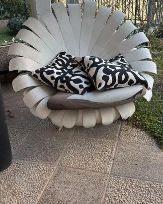 POLTRONA "FIORE" IN FERRO BATTUTO - PEZZO UNICO