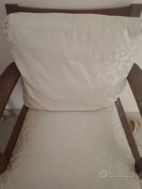 Poltrona arte povera con cuscini sfoderabili