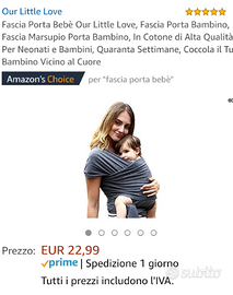 Fascia porta bebè nuova