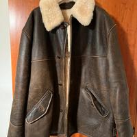 Giacca Shearling montone in pelle marrone