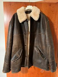 Giacca Shearling montone in pelle marrone