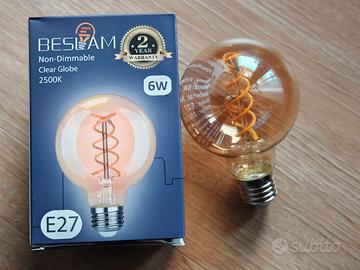 LAMPADINE VINTAGE GLOBO 80 6W