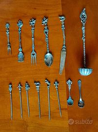 14 posatine con decorazioni varie - Anni '20