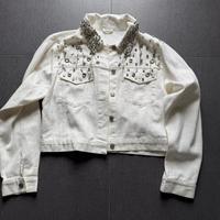 Giubbotto di jeans con strass