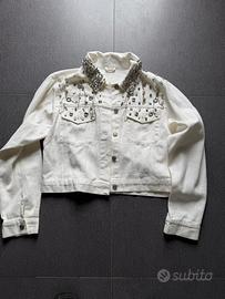 Giubbotto di jeans con strass
