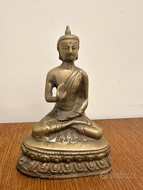 Buddha grande in bronzo meditazione yoga tibetano