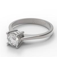 Anello solitario oro 18k diamante mezzo carato