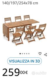 tavolo legno da giardino/terrazzo