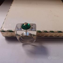 Anello trasparente con brillante 18mm