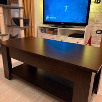 Tavolino basso soggiorno sollevabile contenitore