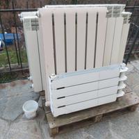 Caloriferi in alluminio e ghisa + caldaia a gas