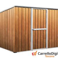 Casetta box giardino Acciaio 260x185cm fin legno