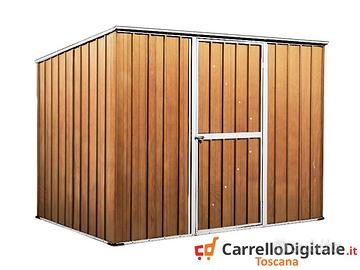 Casetta box giardino Acciaio 260x185cm fin legno