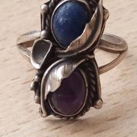 Anello in argento 925 con pietre naturali