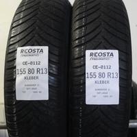 2 PNEUMATICI USATI 155 80 R13 79T KLEBER 4 STAGION