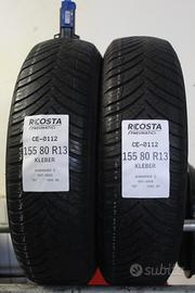 2 PNEUMATICI USATI 155 80 R13 79T KLEBER 4 STAGION