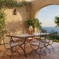 TAVOLO IN PIETRA LAVICA MIS. 200X100 CM. COMPLETO