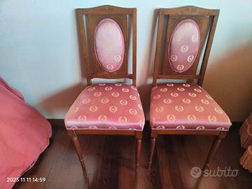 Coppia antica sedie 800