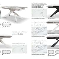 tavolo allungabile gamba incrocio piano ceramica