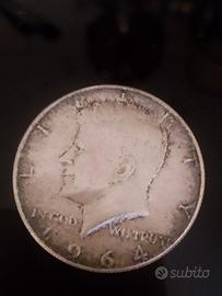 mezzo dollaro argento 1964