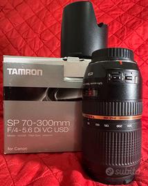 Tamron SP 70-300 mm  F 4/5.6  Di VC USD per CANON