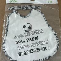 Bavetta neonato “100% tifoso bianconero” Bubabù Nu