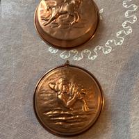 Formelle in rame vintage con segni zodiacali