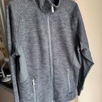 Felpa grigia uomo con zip