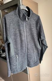 Felpa grigia uomo con zip