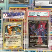 Mewtwo e charizard lotto carte gradate