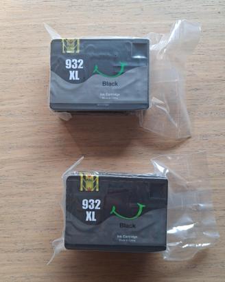 set 2 cartucce stampante HP 932 XL black