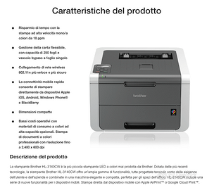 Stampante laser Brothers HL-3140CW