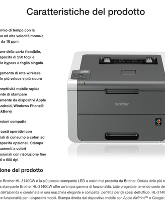 Stampante laser Brothers HL-3140CW