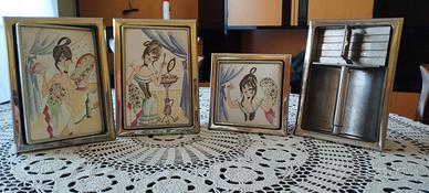 Porta sapone, spazzoli e carta igienica da bagno