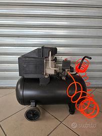 Compressore aria 50L, nero, funzionante con tubo