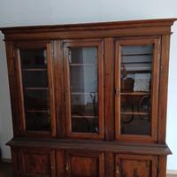 Libreria in legno noce massello