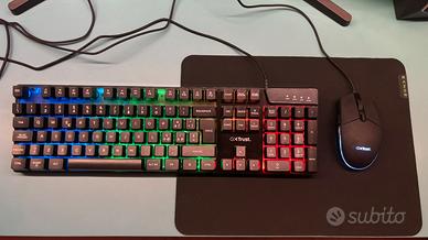 Tastiera e mouse GX TRUST + tappetino RAZER