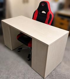 Scrivania in legno laminato color rover chiaro