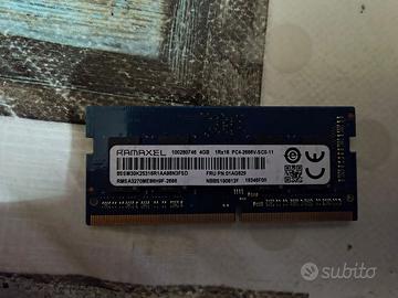 DDR4 So-dimm da 4GB Ramaxel velocità 2666 per note