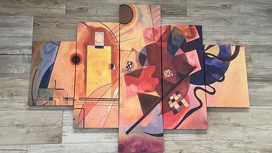 Quadro astratto moderno 5 pannelli – stampa su tel