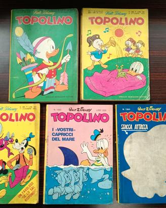 Lotto 5 Fumetti Topolino Vintage (Anni 70 e 80)