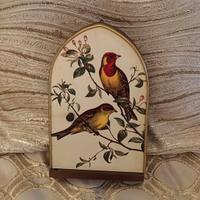 Portachiavi da parete in legno con uccelli