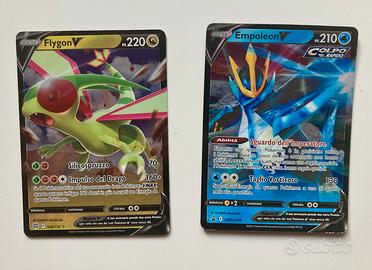 Carte Pokemon di Flygon V e Empoleon V