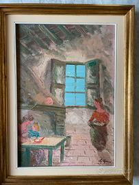 quadro olio su tavola Guido Guidi